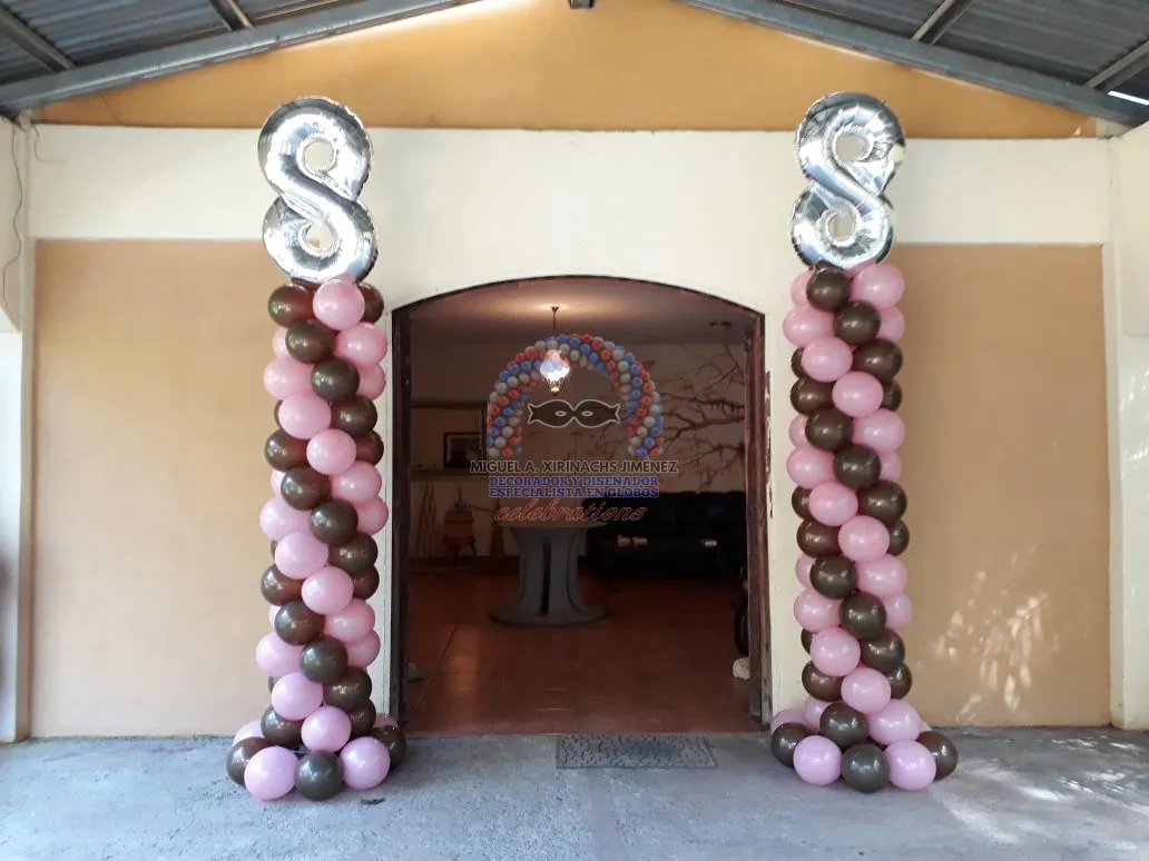 Inflado de globos con aire y helio